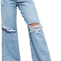 Women's High Waist Wide Leg Baggy Pants | Korean Aesthetic Jeans for Women | Stylish Denim Dress Bottoms-image-8