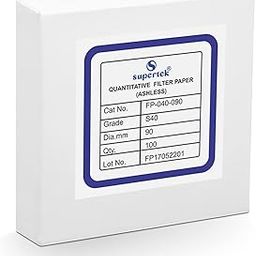 Supertek Grade 40 Ashless 90 mm Filter Paper | Quantitative Round Sheets Pack of 100 | Chemistry Lab Experiments for Schools or Laboratory Activities-13