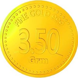 3.5gm Euphoria Jewellery by A Himanshu pure 24KT gold coin in 999 finese-image-40