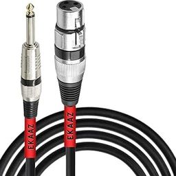 EKAAZ Mic Cable Premier Series 6.35mm Jack Male To XLR 3PIN Female Microphone/Guitar Cable 100% Pure Oxygen-Free Copper Wire - XLR to Quarter inch Patch Cable (15 Meter)-19