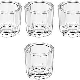 NAILWIND Dappen Dish Cups for Nail Art Acrylic Liquid Clear Glass Nail Monomer Liquid Bowl Dampen Dish Powder Holder, Acrylic Glass Jar for Nails pack of 1-34