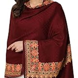 Women Kashmiri Aari Embroidery Shawl, Shawl, & Wrap, Luxury Pashmina Evening Wrap (Size: 71X203 CM) (HST01)-image-75