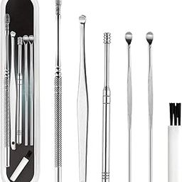 Miss Hot 5 Pcs Ear Pick with a Storage Box Earwax Removal Kit | Ear Cleansing Tool Set | Stainless Steel Ear Curette Ear Wax Remover Tool-image-55