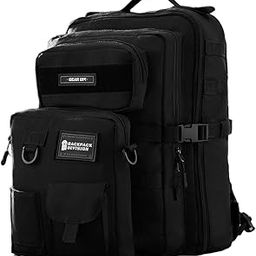 Hybrid 13 Zipper Closure Black Solid 40L Convertible Utility Casual Backpacks-image-24