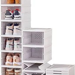 Fancystyle Shoe Box Organizer, 6-Tier, No-Assembly, One-Piece Design, Magnetic Clear Doors, Compact Foldable & Space-Saving, Ideal for Sneaker Display & Everyday Footwear-image-37