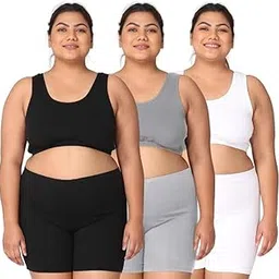 Adira Plus Size Sleep Bra for Women | Slip On Bra to Wear at Home | Comfortable, Wirefree & High Coverage | Sleep Support | Avoids Stretch Marks | Pack of 3-picture-20