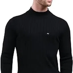 monte carlo Men Regular Fit Mock Neck Solid Pull On Closure Full Sleeve Pullover | Cozy Winter Sweater | Comfortable Knitwear | Casual Layering wear | Winter Pullover for Men's-picture-25