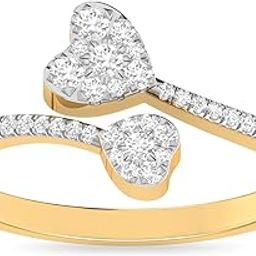pc jeweller 18k (750) Yellow Gold and Diamond Ring for Women-picture-12
