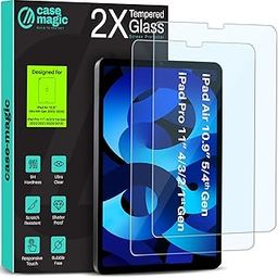 Pack of 2 Tempered Glass for iPad Air 10.9" (5th Gen 2022 & 4th Gen 2020, A2588/A2589/A2591/A2324/A2072/A2325/A2316) | 9H Hardness | HD Clear | Scratch Resistant | Anti-Glare | Bubble Free-22