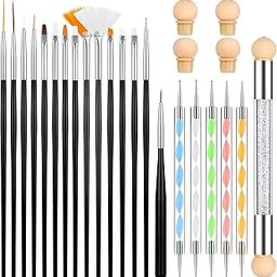 D.B.Z.® 21 Piece Nail Brush Set, Nail Art Brush, Professional Acrylic Nail Art Brush, Dotting Tool and Sponge Brush for Gel Nails, Nail Design, Nail Art-9