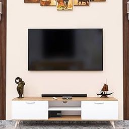 Spyder Craft Matte Finish TV Entertainment Unit, Tv Stand with Wall Shelf Book Storage | Decore Living Room Engineered Wood TV Entertainment Books Storage & Decor Display Unit (SL2)-picture-17
