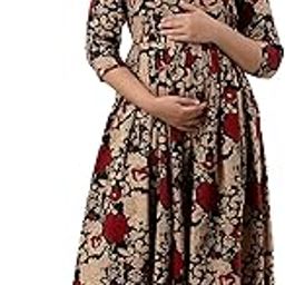 Enterprises Maternity Feeding Kurti with Zipper Rayon Floral Printed Pregnancy Comfortable & Stylish Maternity Wear for Women with Zipper Soft & Elegant-image-33