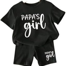 Kids Girls Papa's Girl Top & Bottom Clothing Set-image-50