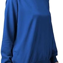 Women's Cotton Round Neck Regular Fit Full Sleeve Winterwear Sweat Shirt for Women L319 7800 (30_Blue)-image-95