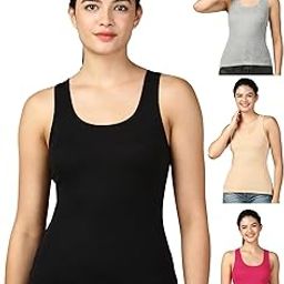 Women Cotton Racerback Tank Top | Pack of 4-image-21