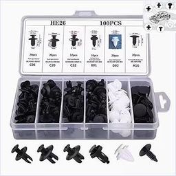 100 PCS Car Bumper Retainer Clips, 6.3mm 8mm 9mm 10mm Nylon Fasteners Rivet Replacement Kit, Suitable for Most Models-image-3