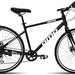 Omobikes Hampi Ace 7S | Shimano Gear 700C*35 Hybrid Cycle | Alloy Frame | Rigid Fork | for 15+ Years, Unisex(Black)-image-41