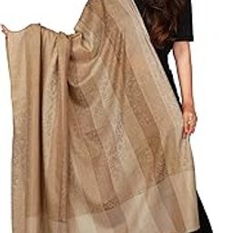Women Womens Striped Paisley, Self Shawl, in Extra Soft Fine Wool, Large Size-picture-13