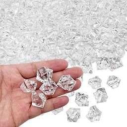 Firstly Transparent Acrylic False Ice Cube Gemstones/Decorative Glass Pebbles for Home & Fish Aquarium Decorations| 100 grams (Clear)-31