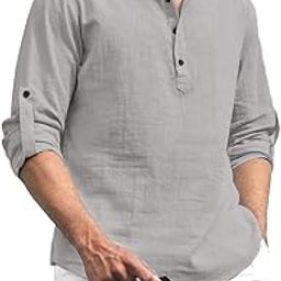 Beige Color Cotton Blend Mandarin/Chinese Neck Short Kurta Straight Kurta for Men (S)-image-1