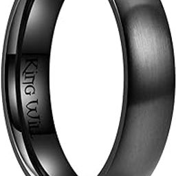Basic 3MM/5MM/7MM/9MM Silver/Black Titanium Ring Wedding Band for Men Women Brushed/Matte Comfort Fit Couple Ring-image-43