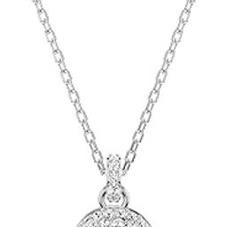 Womens Crystal Meteora Pendant, White, Rhodium Plated-image-47
