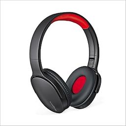 FINGERS Rock-n-Roll H6 On-Ear Bluetooth Headphones with Mic (12 Hours Playtime, 40mm Neodymium Drivers, Leatherette Headband, Bluetooth® v5.4 | FM Radio | MicroSD | AUX)- Soft Black + Rich Red-17