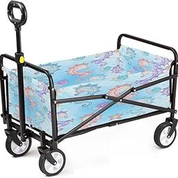 Collapsible Wagon Seamless for The Birth of a Child Stork with Baby Adjustable Portable Utility Folding Cart with Wheels Outdoor Garden Shopping Camping Heavy Duty Grocery Wagon-image-95