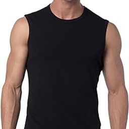 Mens Slim Fit Crew Neck Sleeveless T-Shirt-image-54