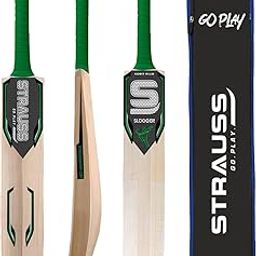 Strauss Slogger Cricket Bat | Kashmir Willow | Cricket Bat with Grip for Gully Cricket & Tournament Match | Standard Tennis Ball Bat for Cricket | Size: 5 (800-900 Grams)-image-75