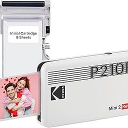 KODAK Mini 2 Retro 4PASS Portable Photo Printer (2.1x3.4 inches) + 8 Sheets, White-29