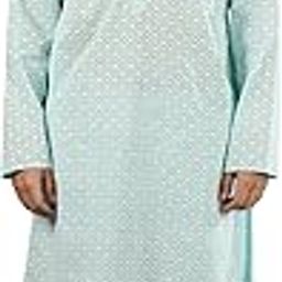 Aqua Color Diamond Pattern Thread Work Kurta With White Pajama Set, Aqua, 38-image-34