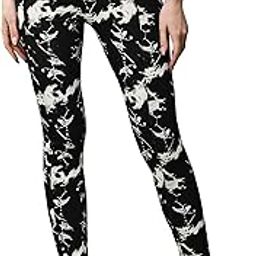 Printed Gym wear Leggings Ankle Length Workout Tights | Stretchable Sports Leggings | High Waist Sports Fitness Yoga Track Pants for Girls & Women Black-image-85