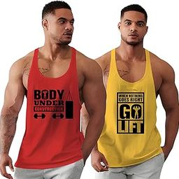 BAB Men's Printed Gym Vest | Scoop Neck | Sleeveless Polyester Sando for Workout & Innerwear-image-50