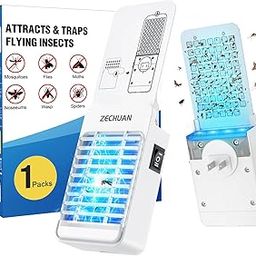 Electric Bug Zapper Indoor, 2 in 1 Fly Traps Indoor and Mosquito Trap, Electric Mosquito Killer with Light for Home, Office, Kitchen, Bedroom, Baby Room (1 Device + 5 Adhesive Cards)-image-122