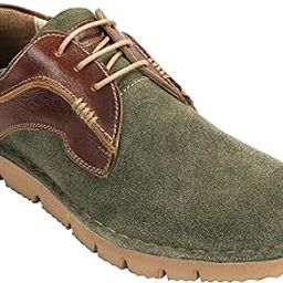 Olive Corporate Casual Suede Leather Shoes-image-46