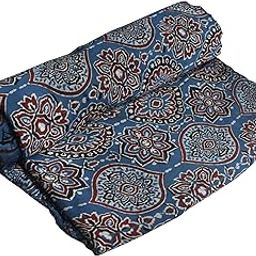 Ethnics of Kutch Women's Ajrakh Modal Silk Natural Dye Hand Block Print Unstitched Kurta Fabric-image-28