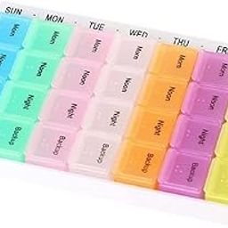BluBasket 7 Day Weekly 28 Compartments Pill Box Morning Night Medicine Pill Organizer Tablet Storage Container Case For Health Care Tools-image-77