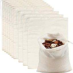 BIRDBRID Cheesecloth Filter Bags 8x12 Inches 100% Unbleached Cotton Muslin Bags for Straining, Reusable Cheese Cloths for Tea, Coffee, Herbs, Cooking & Brewing, Pack of 14-image-73
