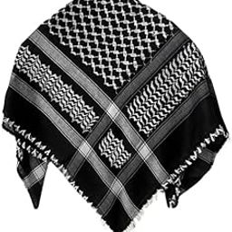 I H Fashion Arabic Arafat Keffiyeh Scarf for Men & Women | Stylish Square Shawl/Stole | Head Wrap & Face Cover-4