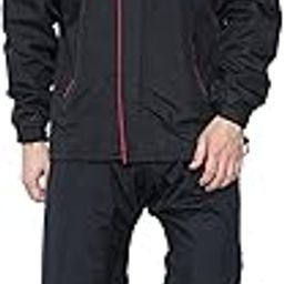 Lightweight Waterproof Raincoat set of Top & Bottom for Men's, with hood & Reflector at back-image-52