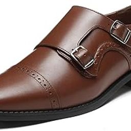 Men's Formal Shoes | Italian Leather Double Monk Strap Handcrafted | Stylish Lace-Up Business, Formal, (LSRXDM)-image-43