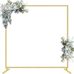 HASTHIP® Square Balloon Arch Stand - Metal Decoration Backdrop Stand - 200CM Gold Arch Balloon Decoration Stand - Wedding Arch Backdrop Stand - for Ceremony, Birthday, Party Decoration Supplies-11