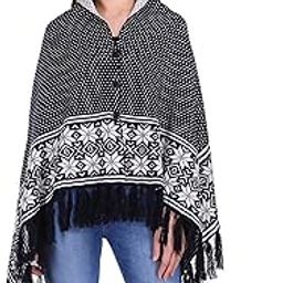 Women's Reversible Ponchu (54026070, Navy and White)-image-1