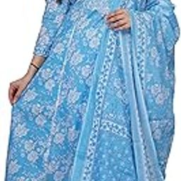 Women's Cotton Printed Embrodriery Anarkali Kurta with Palazzo & Dupatta Set-picture-13