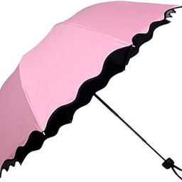 Fancy Magic Umbrella Changing Secret Blossoms Occur With Water Magic Print 3 Fold For Women Men And Children Umbrella Flower Print Sun And Rain-picture-49