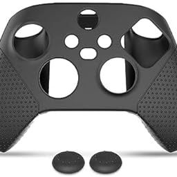 GENERIC Silicone Cover Case for Xbox Series X/S Controller Compatible with Xbox Series X/S Controller with Matching Thumb Grips - Black-24