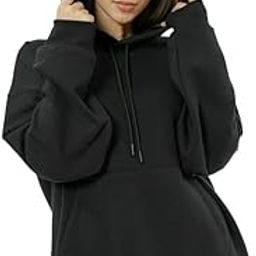 Women's Black Hooded Sweatshirt with Printed Design, Cotton Blend (in, Alpha, L, Womens Plain)-image-72