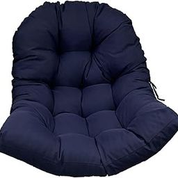 UJEAVETTE Hanging Egg Chair Cushion Sunroom Wicker Chairs Pad Swing Basket Cushion Pad Navy-image-89
