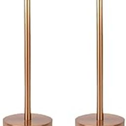 NYRWANA Table Lamp | 2000 mAh Battery | LED Rechargeable, Home Decoration, Night Light for Bedroom | Stepless Dimming 3 Colour Touch Control - Metal (Rose Gold Set 2)-image-49